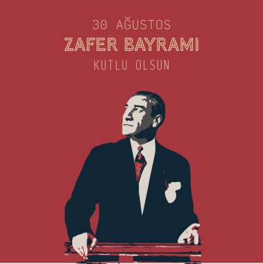 30 Ağustos Zafer Bayrami Günü Türkiye. Tercümesi: 30 Ağustos 'ta Türkiye' de zafer ve Ulusal Gün kutlandı. kutlama cumhuriyeti, tasarım unsurları için grafik
