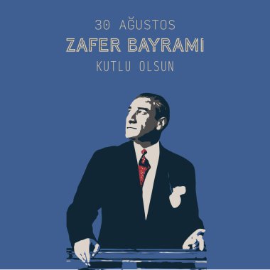 30 Ağustos Zafer Bayrami Günü Türkiye. Tercümesi: 30 Ağustos 'ta Türkiye' de zafer ve Ulusal Gün kutlandı. kutlama cumhuriyeti, tasarım unsurları için grafik