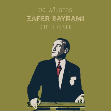 30 Ağustos Zafer Bayrami Günü Türkiye. Tercümesi: 30 Ağustos 'ta Türkiye' de zafer ve Ulusal Gün kutlandı. kutlama cumhuriyeti, tasarım unsurları için grafik