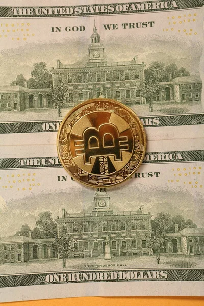 Multi Euro Dolar Nakit Farklı Türde Yeni Nesil Banknotlar Bitcoin — Stok fotoğraf