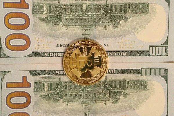 Multi Euro Dolar Nakit Farklı Türde Yeni Nesil Banknotlar Bitcoin — Stok fotoğraf