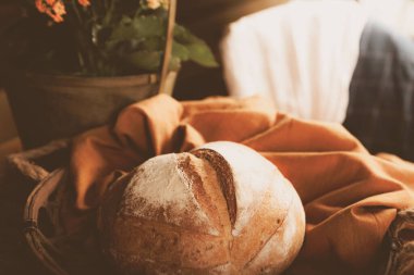 Lezzetli doğal estetik fırınlanmış ekmek