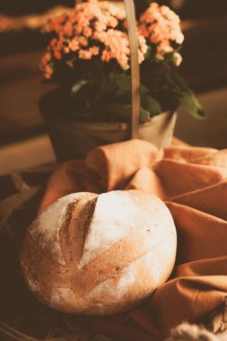 Lezzetli doğal estetik fırınlanmış ekmek