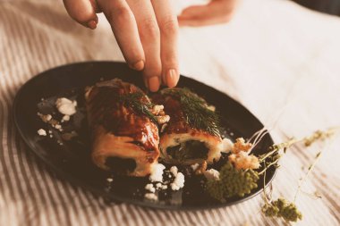 Lezzetli doğal estetik fırınlanmış ekmek