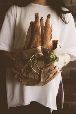 Lezzetli doğal estetik fırınlanmış ekmek