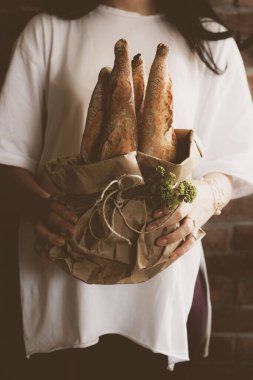 Lezzetli doğal estetik fırınlanmış ekmek