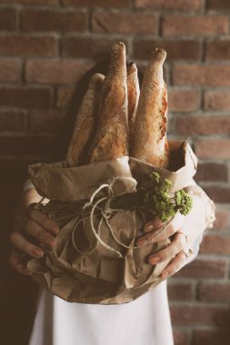 Lezzetli doğal estetik fırınlanmış ekmek