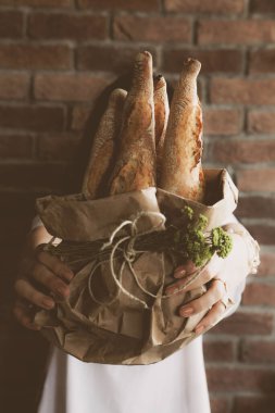 Lezzetli doğal estetik fırınlanmış ekmek