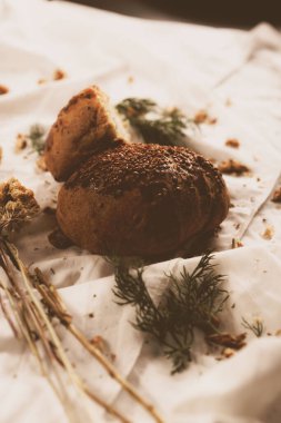 Lezzetli doğal estetik fırınlanmış ekmek