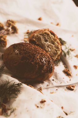 Lezzetli doğal estetik fırınlanmış ekmek