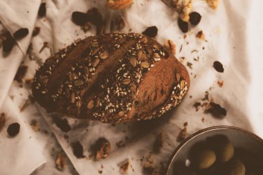 Lezzetli doğal estetik fırınlanmış ekmek