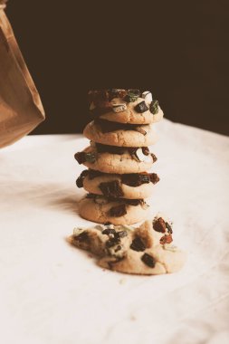 Koyu çikolata parçaları ile tanımlama