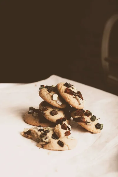 Cookies Κομματάκια Μαύρης Σοκολάτας — Φωτογραφία Αρχείου