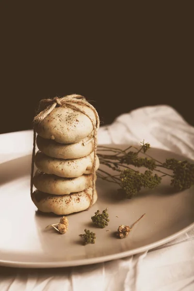 Galletas Con Chispas Chocolate Negro —  Fotos de Stock