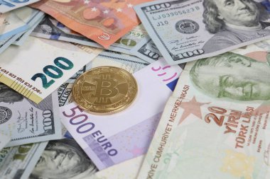 Multi Euro Nakit ve Bozuk Para, farklı türde yeni nesil banknotlar, bitcoin, Türk lirası