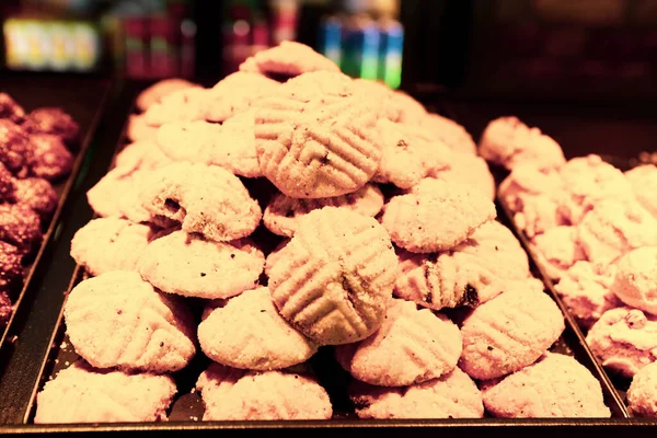 Grupo Galletas Surtidas Chip Chocolate Pasas Avena Chocolate Blanco — Foto de Stock