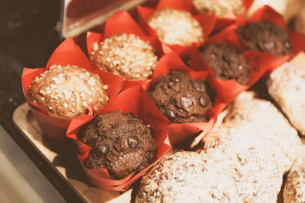 Grupo Galletas Surtidas Chip Chocolate Pasas Avena Chocolate Blanco — Foto de Stock