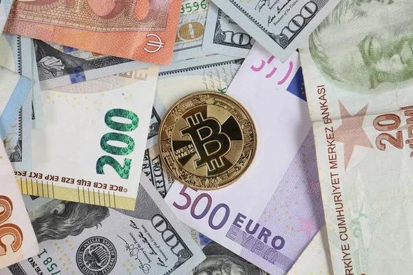 Multi Euro Dolar Contant Geld Munt Verschillende Soorten Nieuwe Generatie — Stockfoto