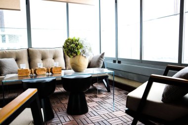 Modern balkon terasının içi