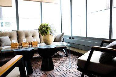 Modern balkon terasının içi