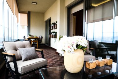 Modern balkon terasının içi