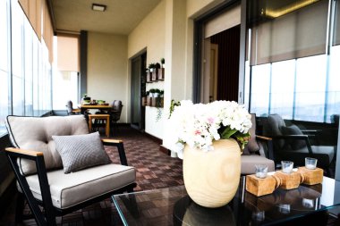 Modern balkon terasının içi