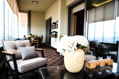 Modern balkon terasının içi