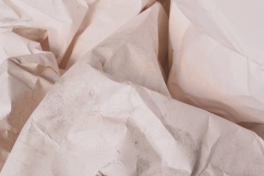 Beyaz buruşmuş kağıt arkaplan grunge doku arkaplanı