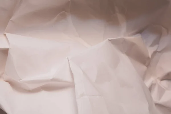 Latar Belakang Tekstur Kertas Kusut Berkerut Putih — Stok Foto