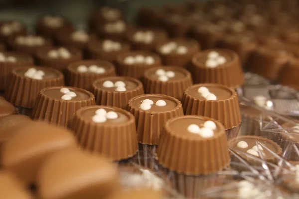 Lot Variety Chocolate Pralines — Stock Photo, Image