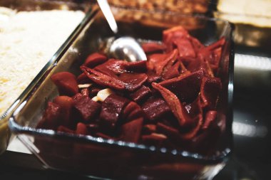 Geleneksel Türk ve Yunan yemek meze masası