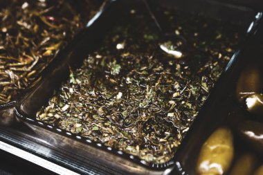 Geleneksel Türk ve Yunan yemek meze masası