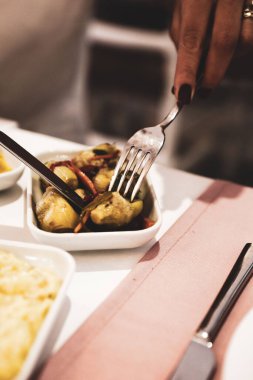Geleneksel Türk ve Yunan yemek meze masası