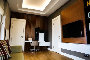 Modern oturma odasının içi.