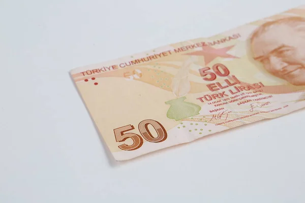 Waluta Turecka Banknoty Tureckie — Zdjęcie stockowe