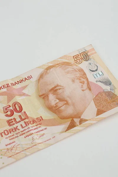 Turkisk Valuta Turkiska Lira Sedlar — Stockfoto