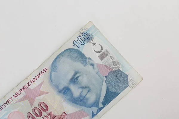 Turkse Valuta Turkse Lire Bankbiljetten — Stockfoto