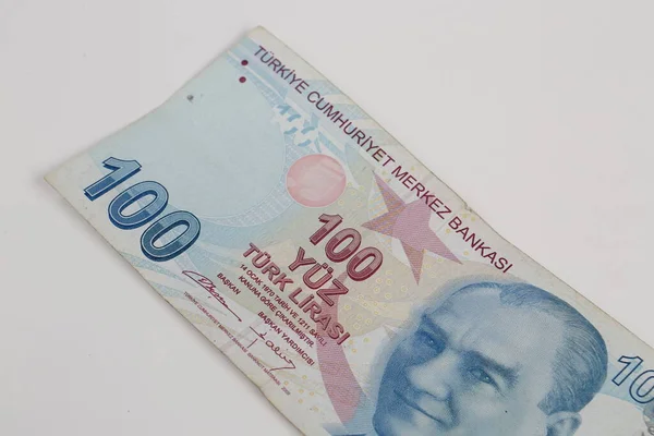 Waluta Turecka Banknoty Tureckie — Zdjęcie stockowe