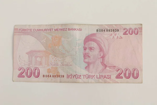 Turkisk Valuta Turkiska Lira Sedlar — Stockfoto