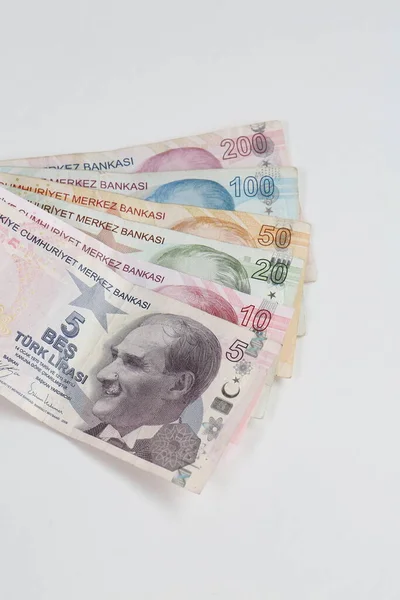 Türk Para Birimi Türk Lireti Banknotları — Stok fotoğraf