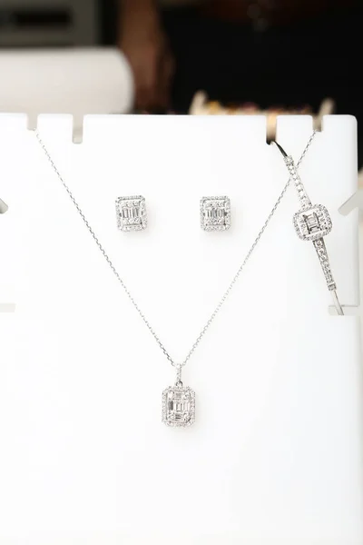 Diamantschmuck Luxus Und Modeschmuck — Stockfoto