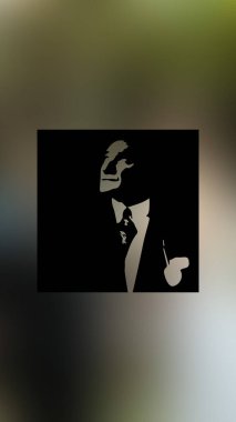 Atatürk 'ün çizimi. Türkiye Cumhuriyeti 'nin ilk cumhurbaşkanı. 