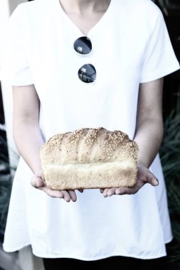 Lezzetli doğal estetik fırınlanmış ekmek