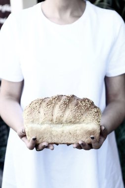 Lezzetli doğal estetik fırınlanmış ekmek