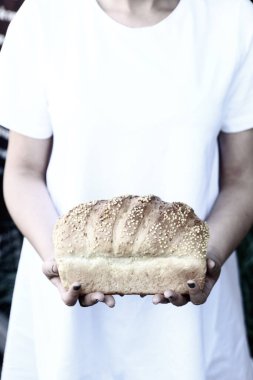 Lezzetli doğal estetik fırınlanmış ekmek