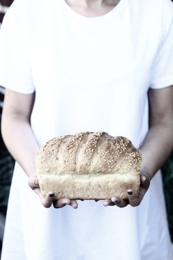 Lezzetli doğal estetik fırınlanmış ekmek