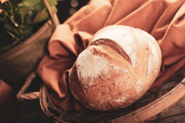 Lezzetli doğal estetik fırınlanmış ekmek