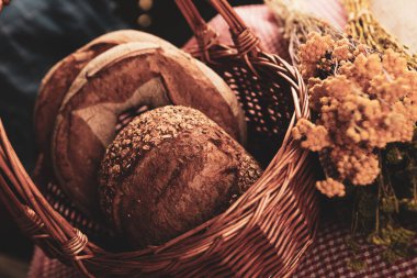 Lezzetli doğal estetik fırınlanmış ekmek