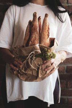 Lezzetli doğal estetik fırınlanmış ekmek