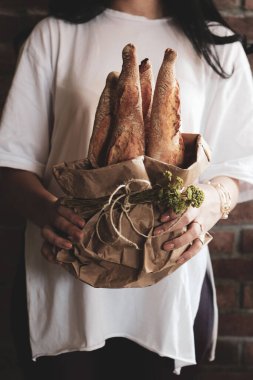 Lezzetli doğal estetik fırınlanmış ekmek